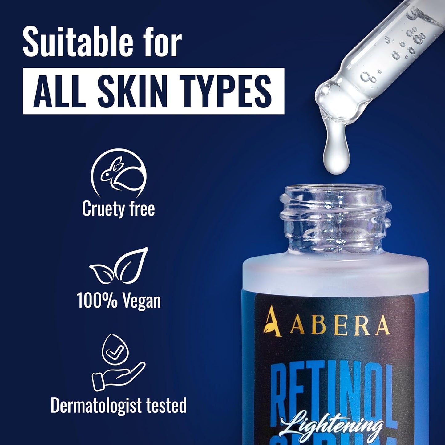 Abera Men Retinol Serum | Anti-Aging Face Serum to Reduce Wrinkles, Dark Spots & Eye Bags