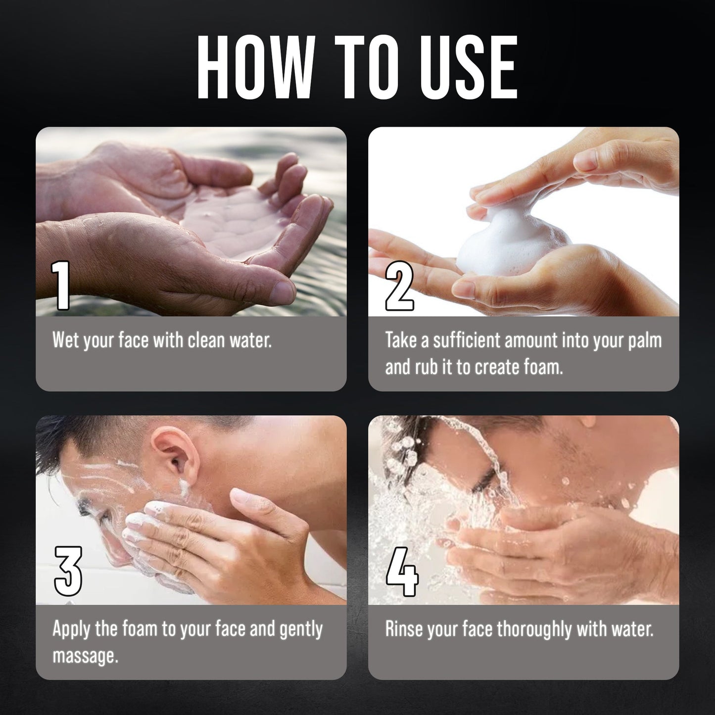 Limpiador facial diario Abera Nolan para hombres: control de grasa y limpieza profunda, 100 ml