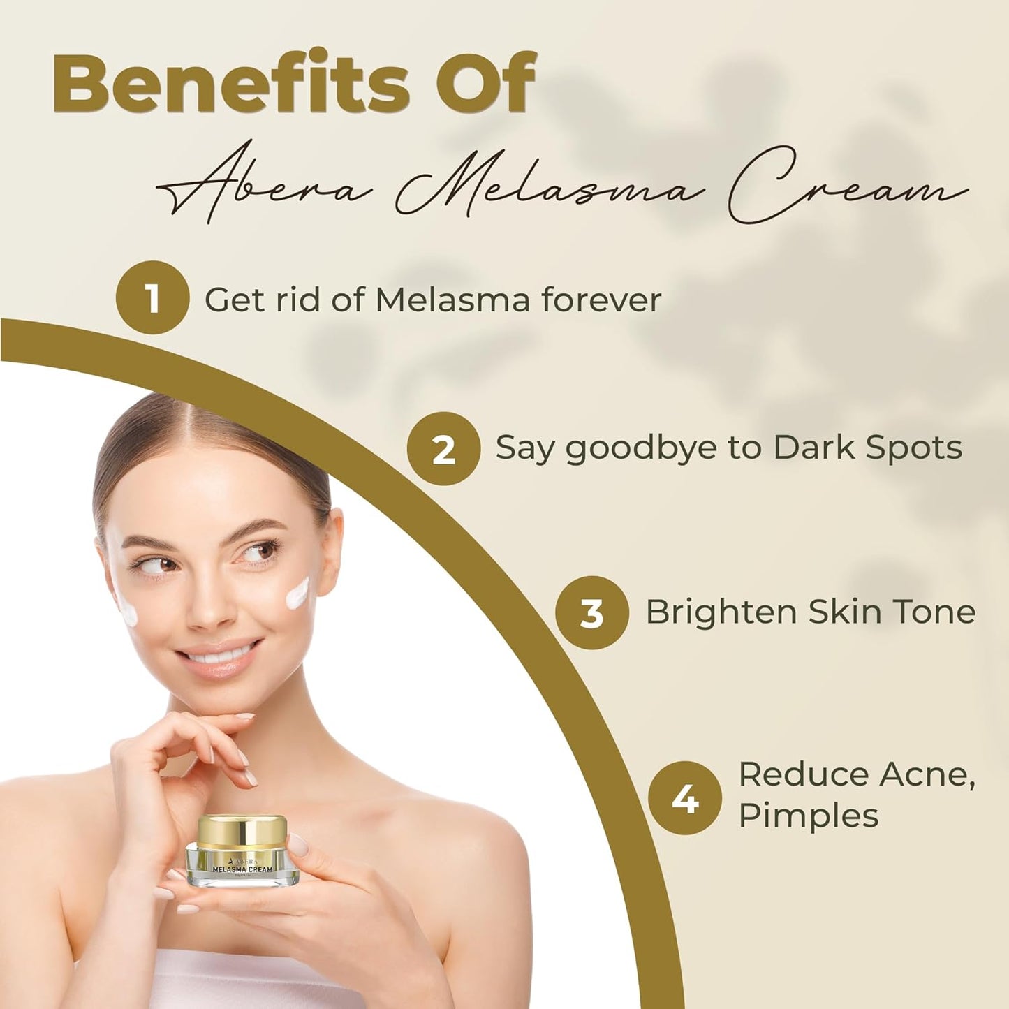 Abera Melasma Cream Premium | Advanced Dark Spot Corrector for Melasma, Freckles & Sun Spots