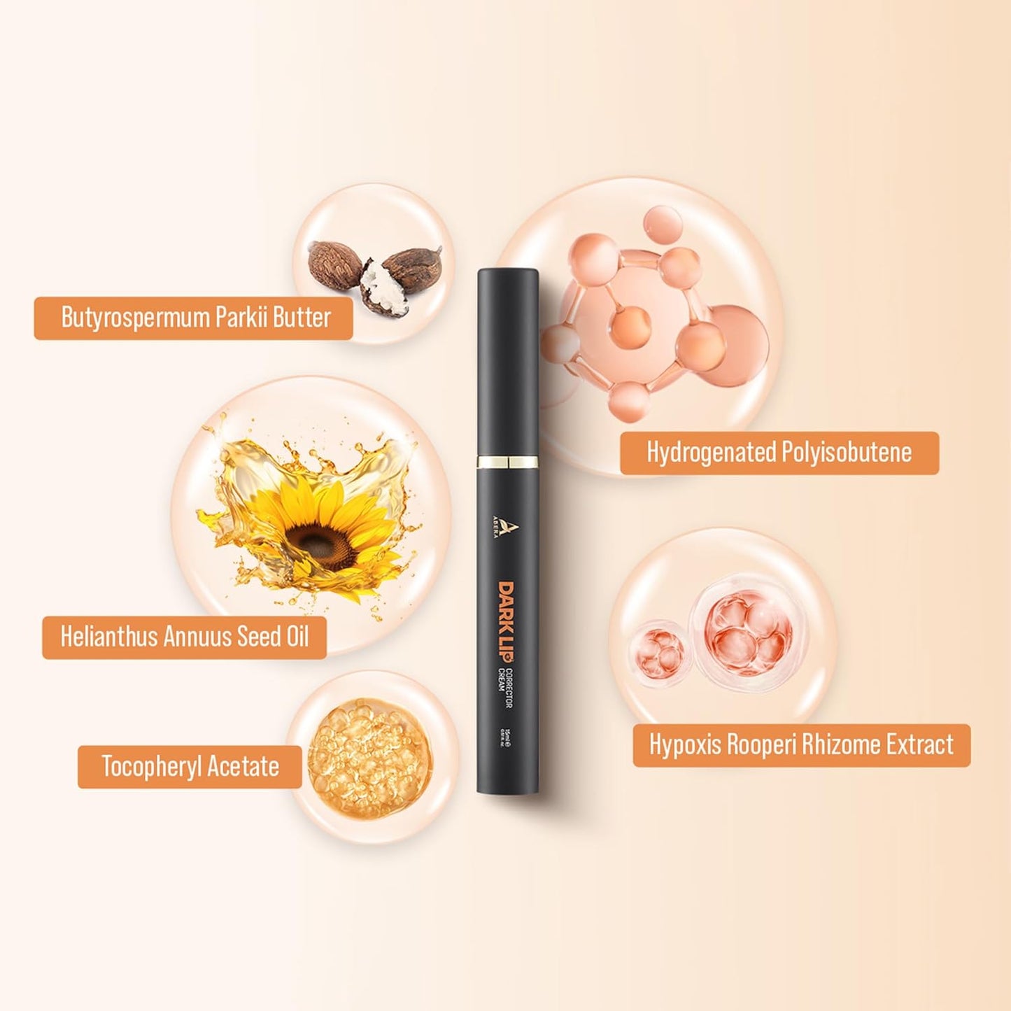 Abera Dark Lips Corrector Cream | Brightening Lip Balm & Moisturizer for Smooth, Soft Lips