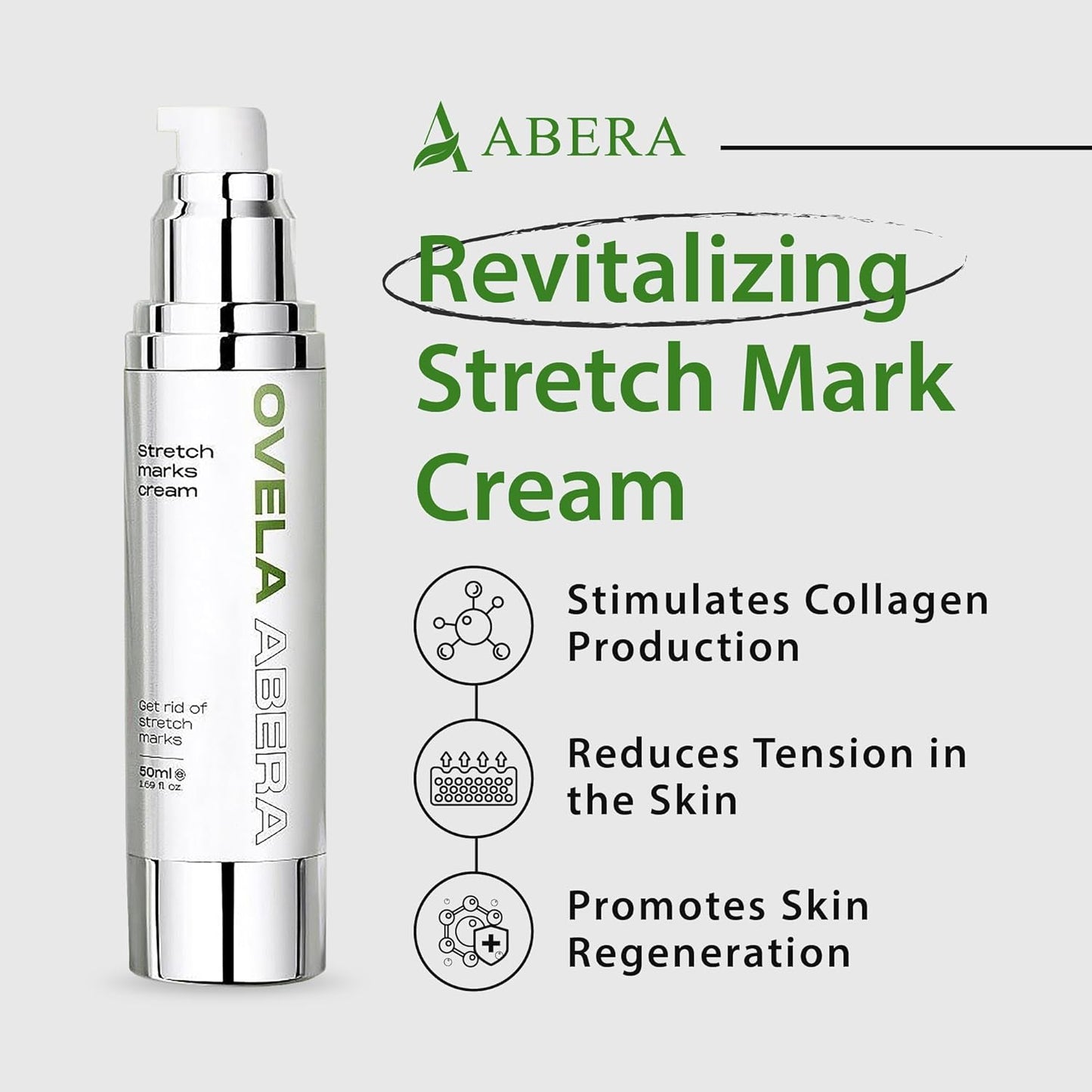 Abera Maternity Stretch Mark Cream | Pregnancy & Weight Change Care for Smooth Skin