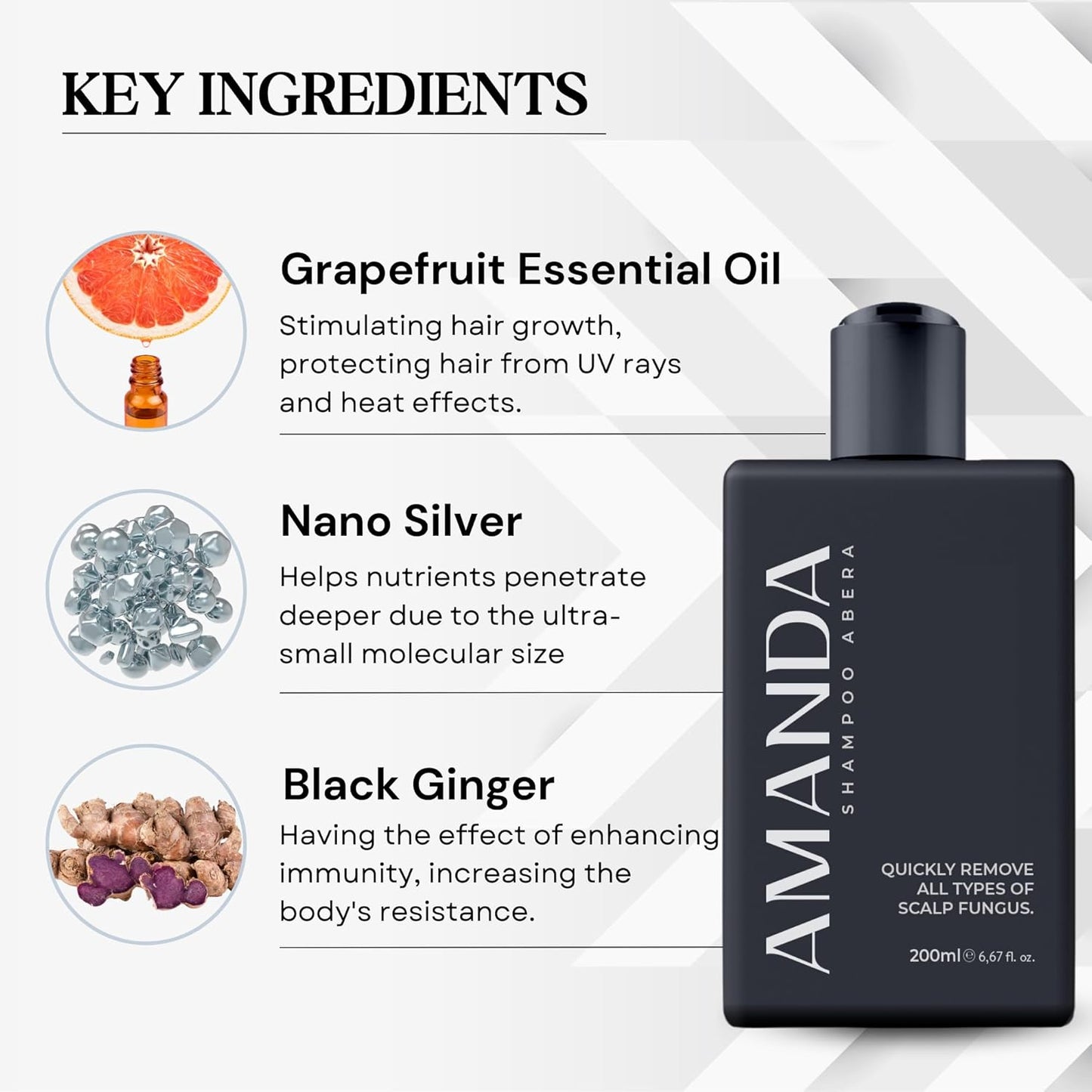 Abera Amanda Anti-Dandruff Shampoo | Nourishing Formula for Stronger Hair & Healthy Scalp