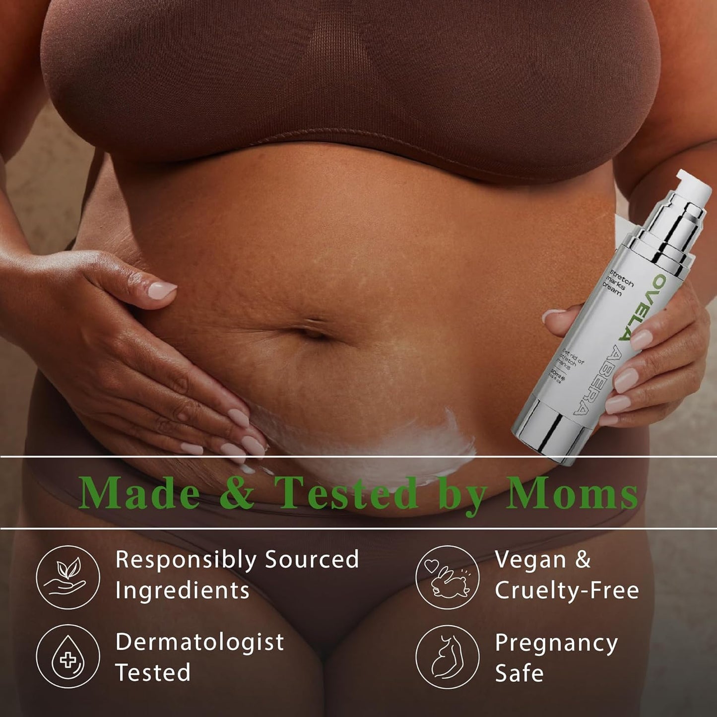 Abera Maternity Stretch Mark Cream | Pregnancy & Weight Change Care for Smooth Skin