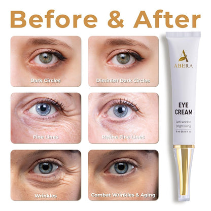 Abera Natural Repair Eye Cream | Reduce Dark Circles, Puffiness, Wrinkles & Fine Lines