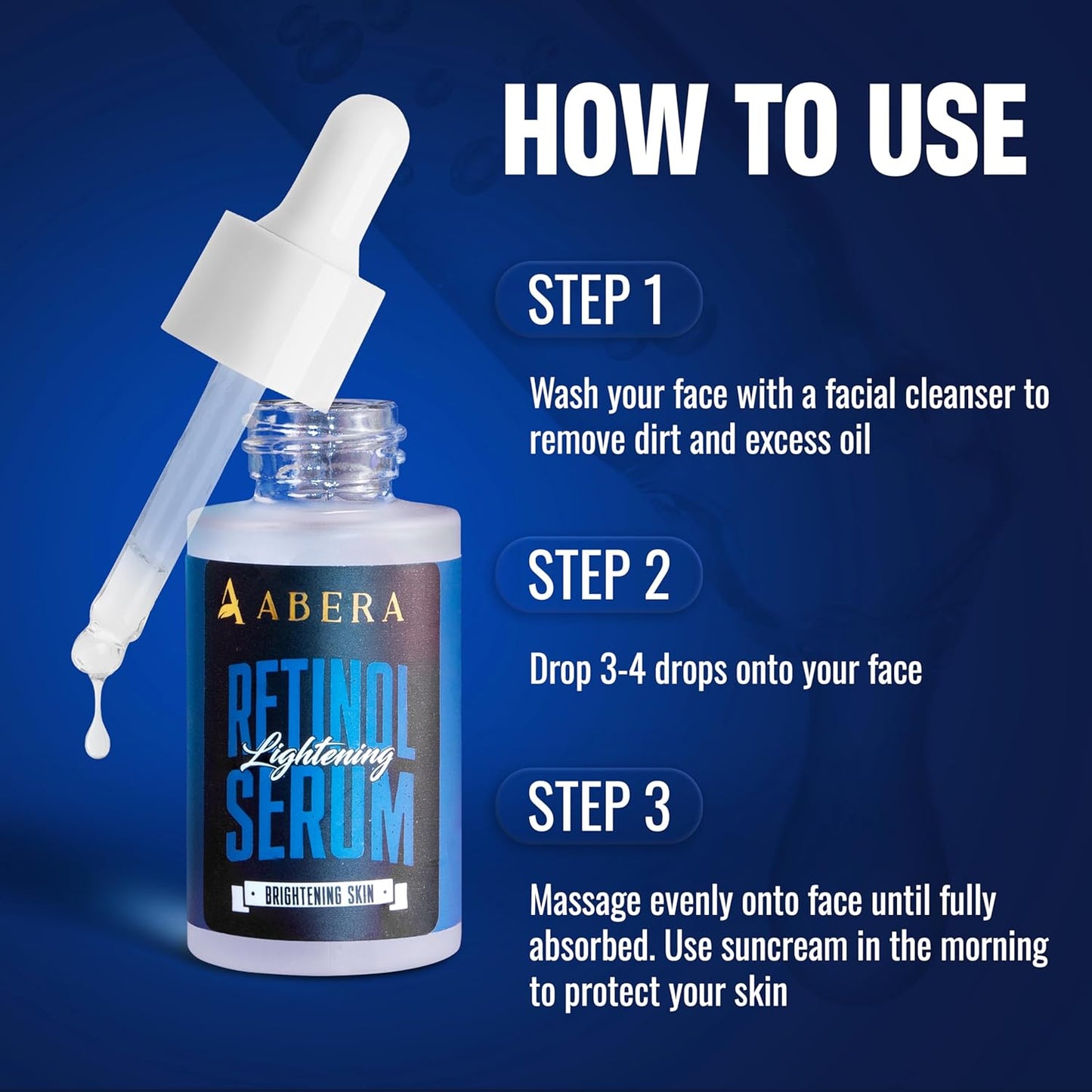 Abera Men Retinol Serum | Anti-Aging Face Serum to Reduce Wrinkles, Dark Spots & Eye Bags