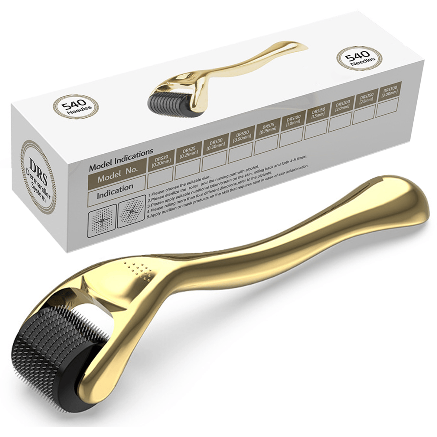 Abera Premium 1-Piece Derma Roller for Hair Growth with Microneedling Roller for Scalp & Beard Care